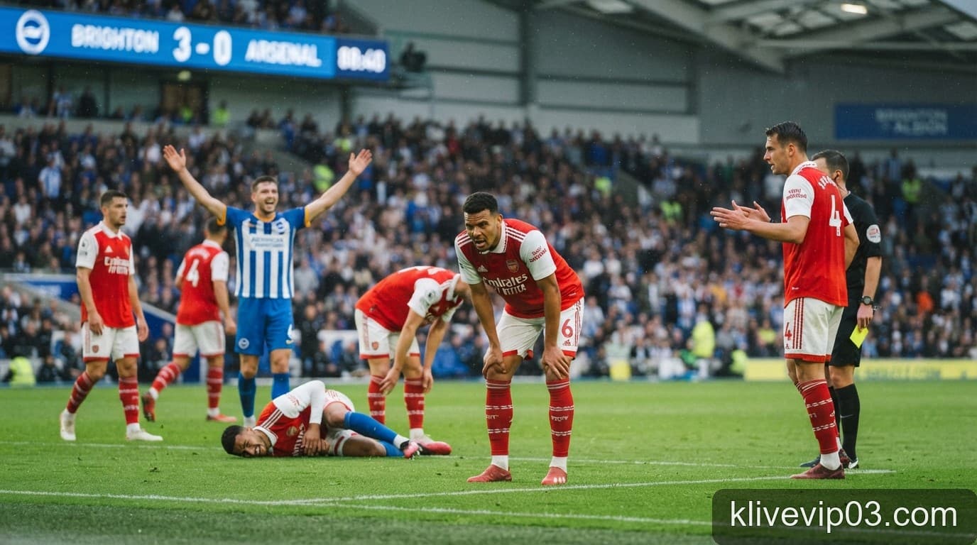 Arsenal và cú sốc tại Amex: Khi 'pháo đài' phòng ngự bị Brighton phá vỡ